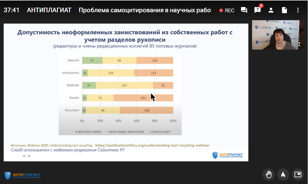Преподаватель Института педагогики приняла участие в вебинаре компании «Антиплагиат»